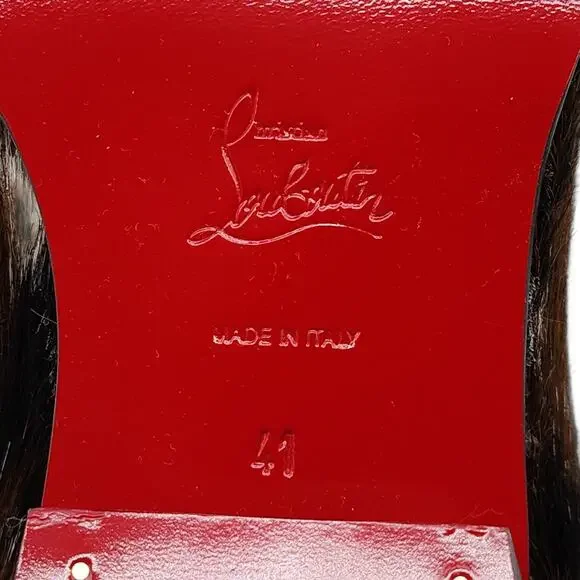 Christian Louboutin Cheliviss Low Boots - Hair-on Calf - Brown White - 41 $1795 - Picture 6 of 8